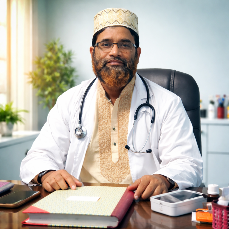 dr. mursidur rahman in his clinic.png